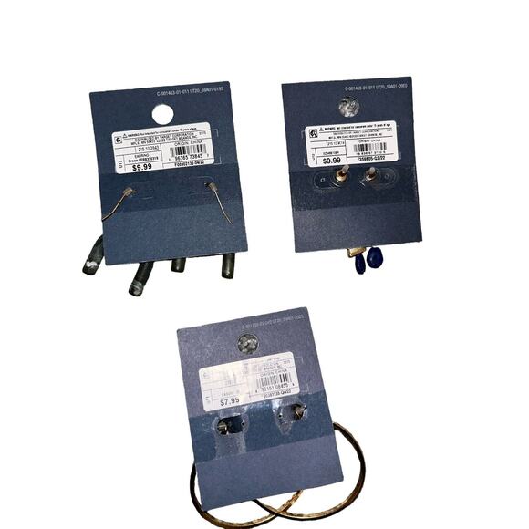 Universal Thread 3 Ear Sets. Various Designs. New. Gold Semi Precious‎ Earrings - Picture 5 of 5